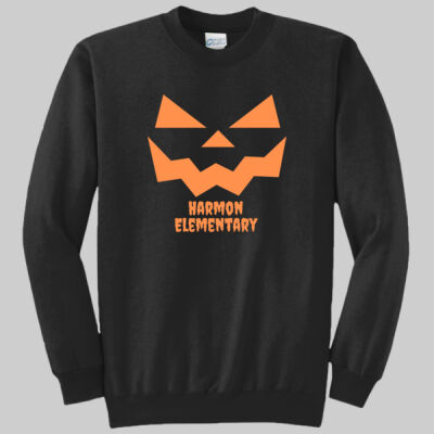 Adult Crewneck - Fall Holidays - Jack O' Lantern - Orange Thumbnail