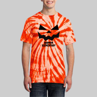 Adult Tie-Dye T-Shirt - Fall Holidays - Jack O' Lantern Thumbnail